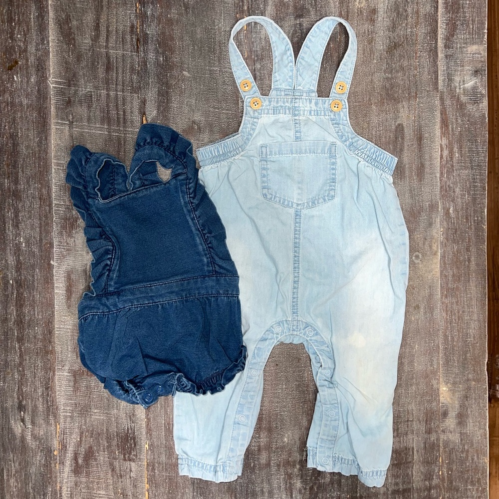 Baby Girl Denim Jumper Bundle